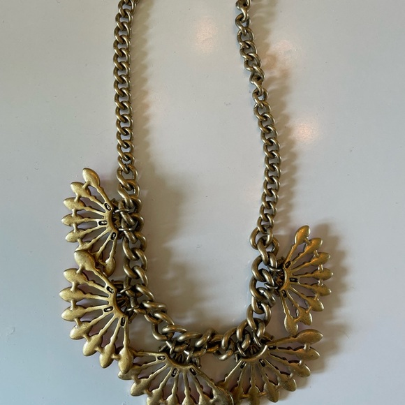 STELLA & DOT Coral Cay Orange Enamel Rhinestone Crystal Bib Statement Necklace - Picture 4 of 4